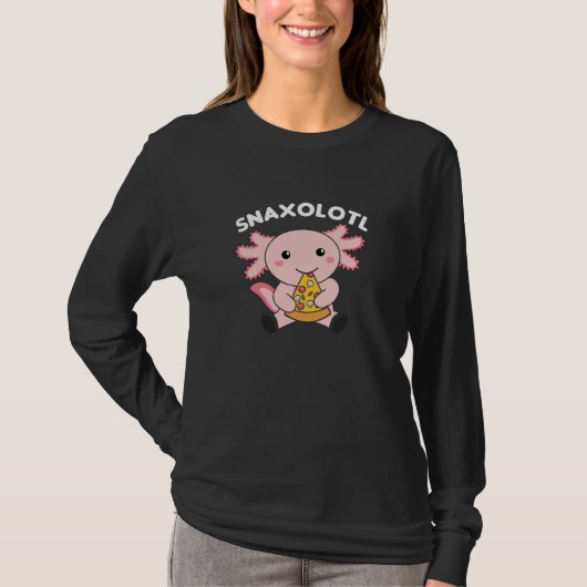 Snaxolotl Axolotl Lover Cute Animals Pizza T-shirt (Voorkant)