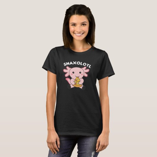 Snaxolotl Axolotl Lover Cute Animals Pizza T-shirt (Voorkant volledig)