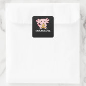 Snaxolotl Axolotl Lover Cute Animals Pizza Vierkante Sticker (Tas)