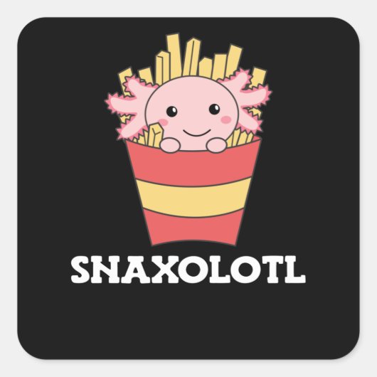 Snaxolotl Axolotl Lover Cute Animals Vierkante Sticker (Voorkant)