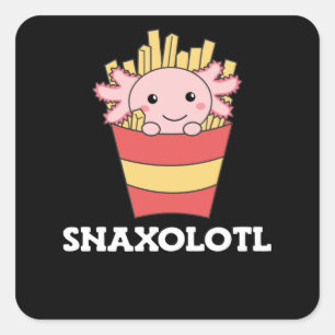 Snaxolotl Axolotl Lover Cute Animals Vierkante Sticker