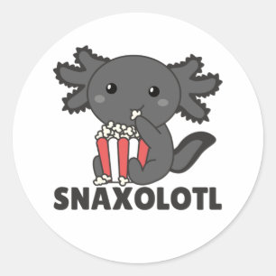 Snaxolotl Axolotl Lovers Sweet Animals Cla Ronde Sticker