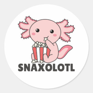 Snaxolotl Axolotl Lovers Sweet Animals Cla Ronde Sticker
