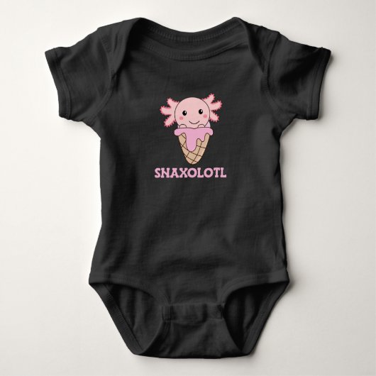Snaxolotl Axolotl Lovers Sweet Animals Ice Cream Romper (Voorkant)