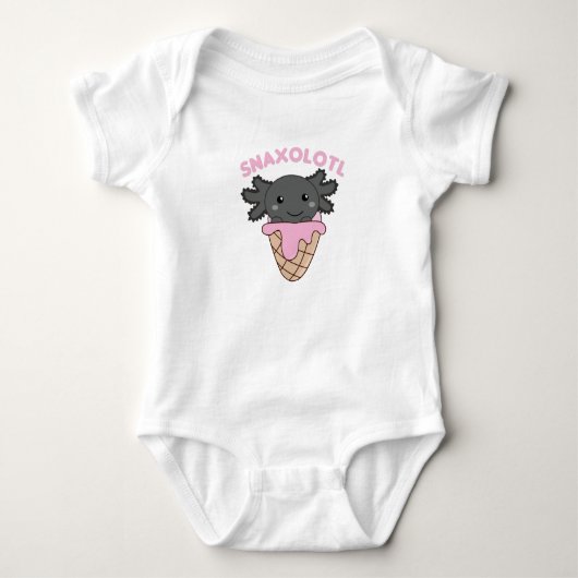 Snaxolotl Axolotl Lovers Sweet Animals Ice Cream Romper (Voorkant)