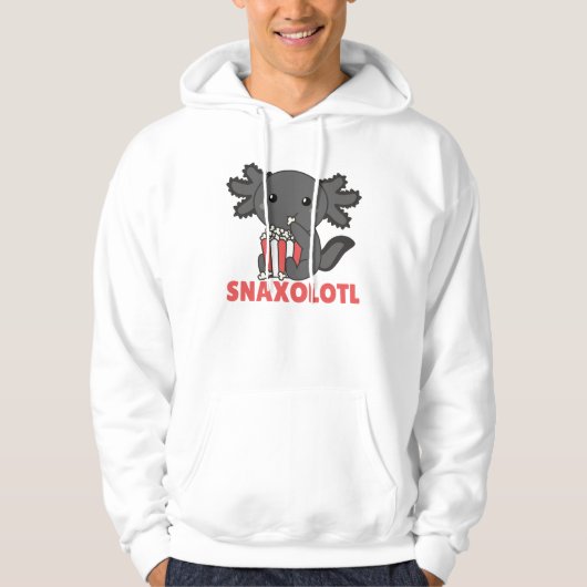 Snaxolotl Axolotl Lovers Sweet Animals Popcorn Hoodie (Voorkant)