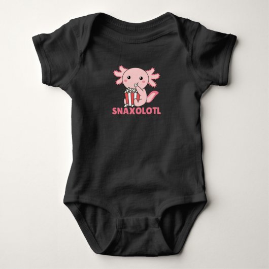 Snaxolotl Axolotl Lovers Sweet Animals Popcorn Romper (Voorkant)