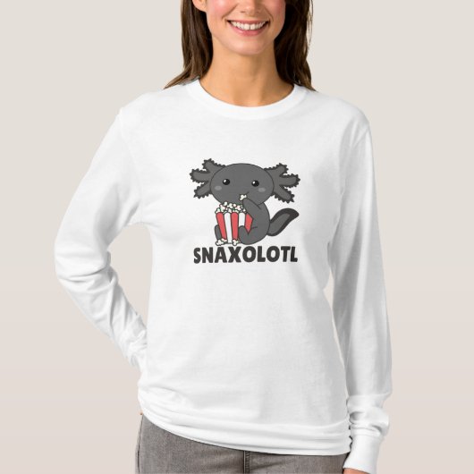 Snaxolotl Axolotl Lovers Sweet Animals Popcorn T-shirt (Voorkant)