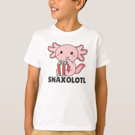 Snaxolotl Axolotl Lovers Sweet Animals Popcorn T-shirt
