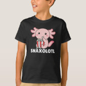Snaxolotl Axolotl Lovers Sweet Animals Popcorn T-shirt (Voorkant)