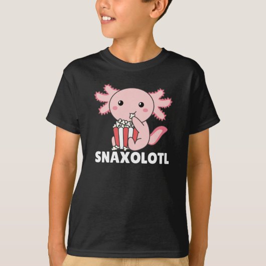 Snaxolotl Axolotl Lovers Sweet Animals Popcorn T-shirt (Voorkant)