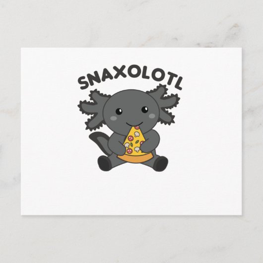 Snaxolotl Axolotl Pizza Lovers Sweet Animals Briefkaart (Voorkant)
