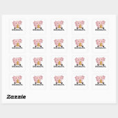 Snaxolotl Axolotl Pizza Lovers Sweet Animals Vierkante Sticker (Vel)