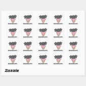 Snaxolotl Axolotl Strawberry Ice Lovers Sweet Squa Vierkante Sticker (Vel)