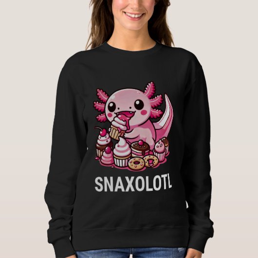 Snaxolotl Axolotl Sweets Desserts Kawaii Trui (Voorkant)