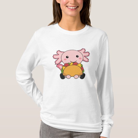Snaxolotl Axolotl Tabak Lovers Zoete dieren T-shirt (Voorkant)