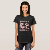 Snaxolotl en Relaxolotl Uniek Grappig Axolotl T-SH T-shirt (Voorkant volledig)