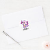 Snaxolotl Grappig Axolotl Pun Ronde Sticker (Envelop)