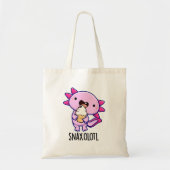 Snaxolotl Grappig Axolotl Pun Tote Bag (Voorkant)
