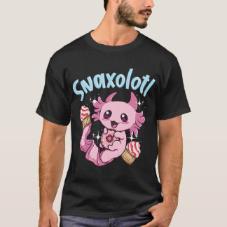 Snaxolotl Grappig Axolotl Snoepjes Desserts Pun T-shirt