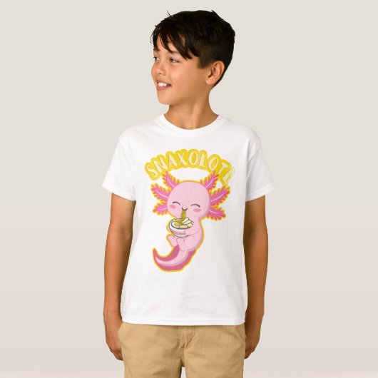 Snaxolotl Schattige Axolotl Lover Grappig Axolotl  T-shirt (Voorkant volledig)
