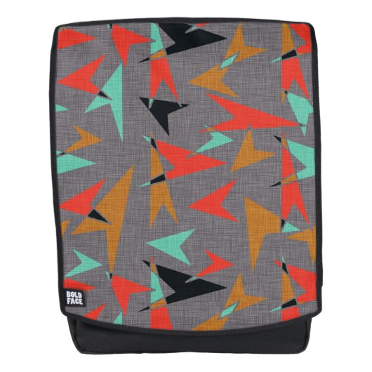 Snazzy Atomic Arrows Pattern Fifties Style Rugtassen (Voorkant)