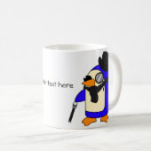 Snazzy Black Penguins Koffiemok (Voorkant rechts)