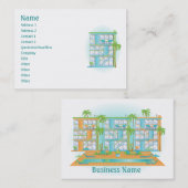 Snazzy Blue Sky Apartments. Visitekaartje (Voorkant / Achterkant)