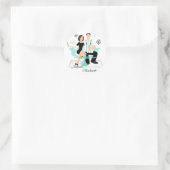 Snazzy Couple Ronde Sticker (Tas)