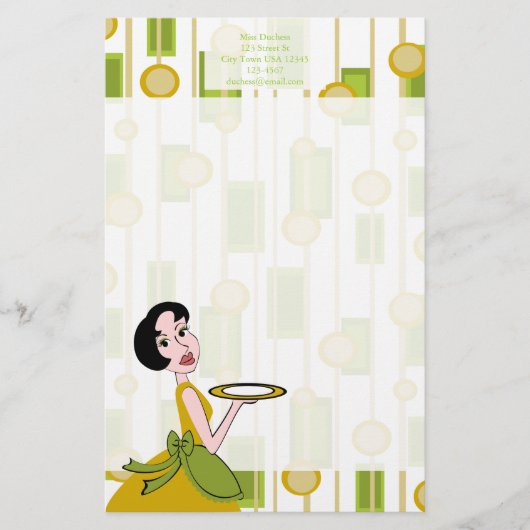 Snazzy Dinner Briefpapier (Voorkant)