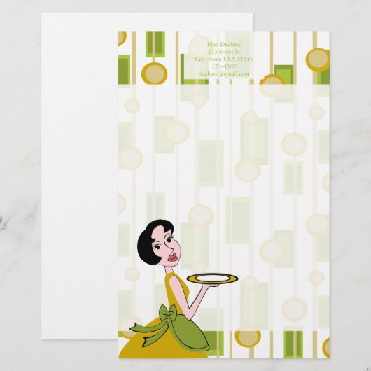 Snazzy Dinner Briefpapier (Voorkant / Achterkant)