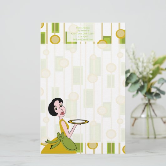 Snazzy Dinner Briefpapier (Staand voorkant)