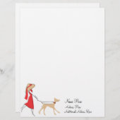 Snazzy Dog Walker Custom Briefhoofd (Voorkant / Achterkant)