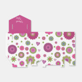 Snazzy Flower Pattern Dank je Bedankdoosjes (Uitgevouwen)