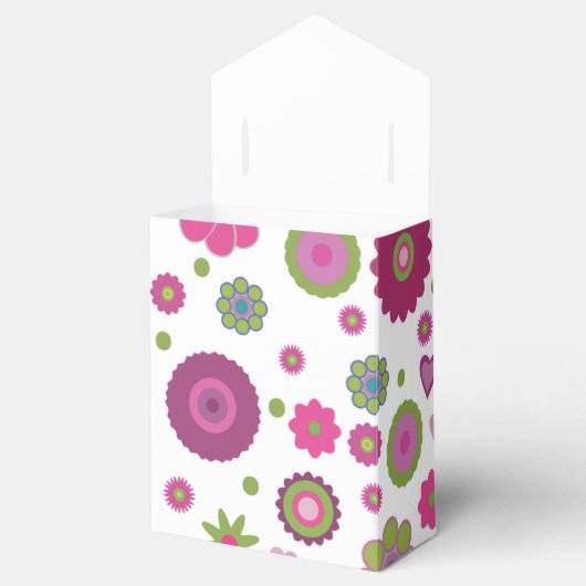 Snazzy Flower Pattern Dank je Bedankdoosjes (Geopend)