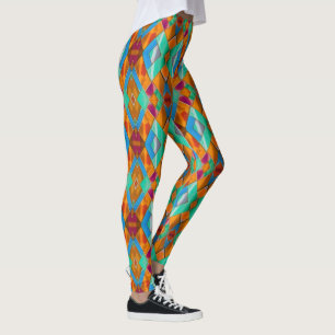Snazzy Harlequin Diamonds - Helder Bold Kleurrijk Leggings