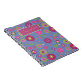 Snazzy Hippy Flower Pattern Personalized Notitieboek (Rechterzijde)