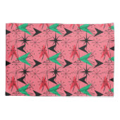 Snazzy Mid-Century Modern Sinaasappel Aqua Atomic Kussensloop (Achterkant)