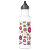 Snazzy Paars en Green Flower Pattern on White Waterfles (Links)