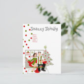 Snazzy Shindig Kerstmis Kaart (Staand voorkant)