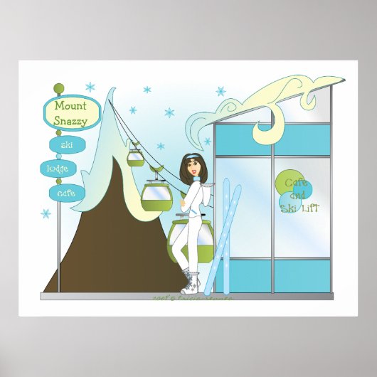 Snazzy Ski Lodge Poster (Voorkant)