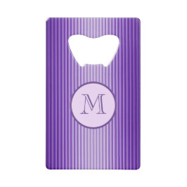Snazzy Sophisticated Paars Custom Monogram Creditkaart Flessenopener