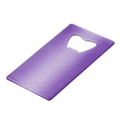 Snazzy Sophisticated Paars Custom Monogram Creditkaart Flessenopener (Achterkant Gekanteld)