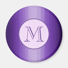 Snazzy Sophisticates Paarse Glow Stripes Custom Magneet