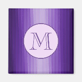 Snazzy Sophisticates Paarse Glow Stripes Custom Magneet (Voorkant)