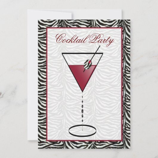 snazzy uitnodiging voor cocktailparty (Voorkant)