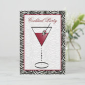 snazzy uitnodiging voor cocktailparty (Staand voorkant)
