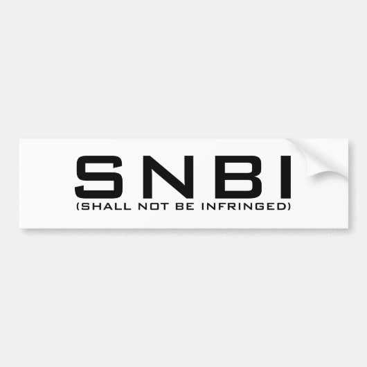 SNBI Bumpersticker (Voorkant)