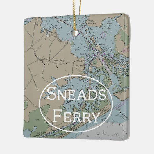 Sneads Ferry NC Chart Keramisch Ornament (Links)