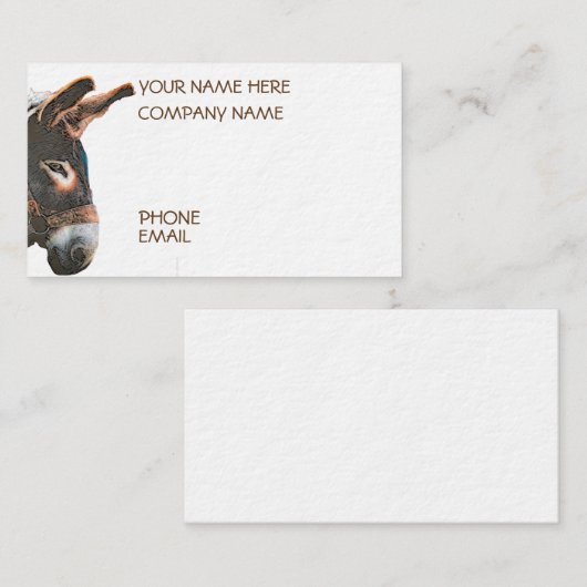 Sneak Peek - Donkey Visitekaartje (Voorkant / Achterkant)